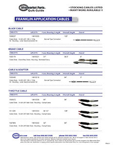 Application Cables that fit Franklin Machinery